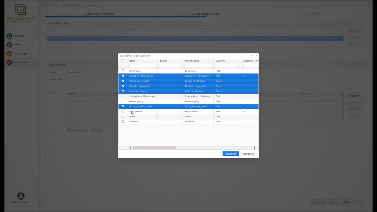 Youtube Video: Spreadsheet Router Tutorial: Spreadsheet Vorlage anlegen