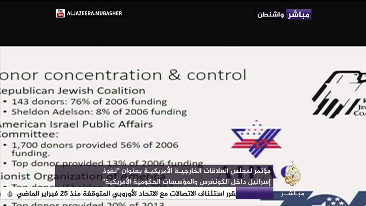 مؤتمر لمجلس العلاقات الخارجية الأمريكية بعنوان نفوذ إسرائيل داخل الكونغرس
