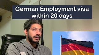 How to get German Employment Visa  within 20 days