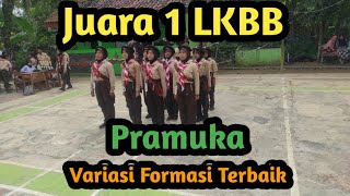 Luar biasa❗ Juara 1 LKBB terbaik Pramuka Variasi Formasi Tingkat Kwaran