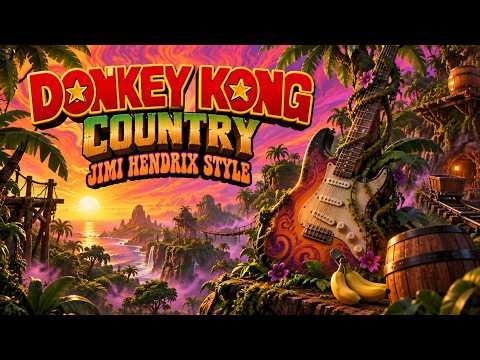 Donkey Kong Country... But Jimi Hendrix Took Over 🎸 Psychedelic Rock for Jamming & Adventure