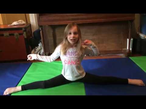 Little Girl Does Gymnastics