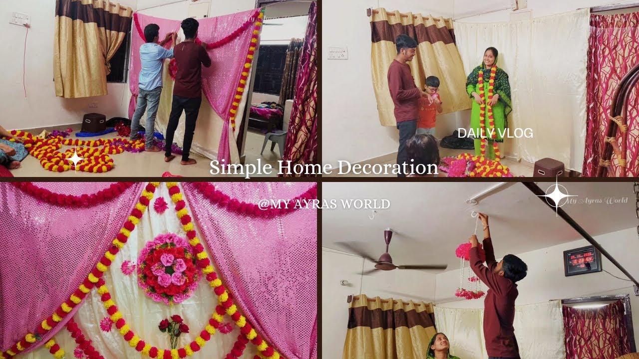 Simple Home Decorations For Muqtab Function 🌹🌸ஒரு தடவை வாங்குன பல தடவை உபயோகிக்கலாம்| Myayrasworld