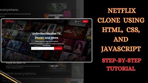 How to Create a Netflix Clone Using HTML, CSS, and JavaScript in 2025  | Step-by-Step Tutorial