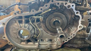 At the shop, working on the transmission for slush box. ￼