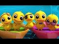 five little ducklings | nursery rhymes farmees | kids songs | 3d rhymes by Farmees