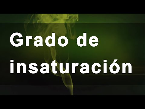 Video: ¿Qué es el grado de insaturación?