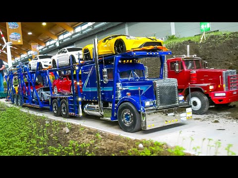 Mega RC Model Truck RC Machine Collection!! RC Excavator Volvo RC Bobcat RC Train RC Car Transport