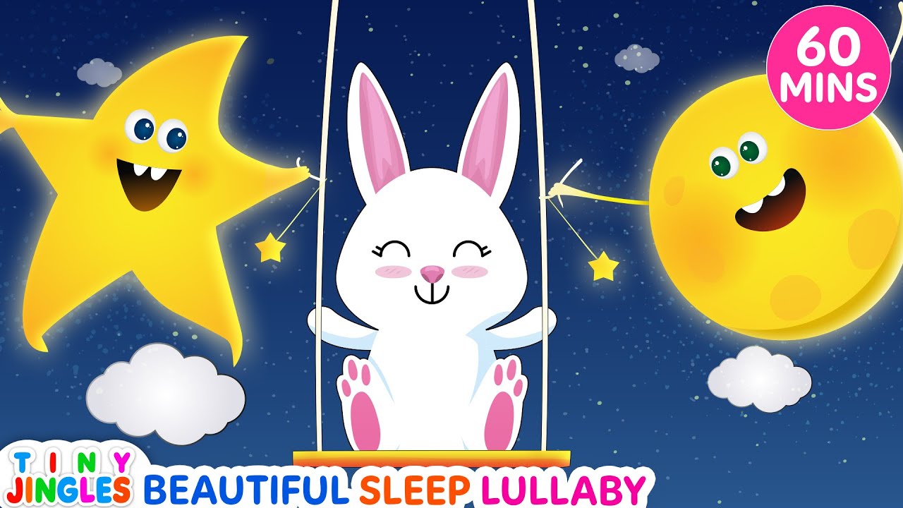 Lullaby for Babies | Swinging Bunny Fun Lullaby With Fun Star and Moon ...