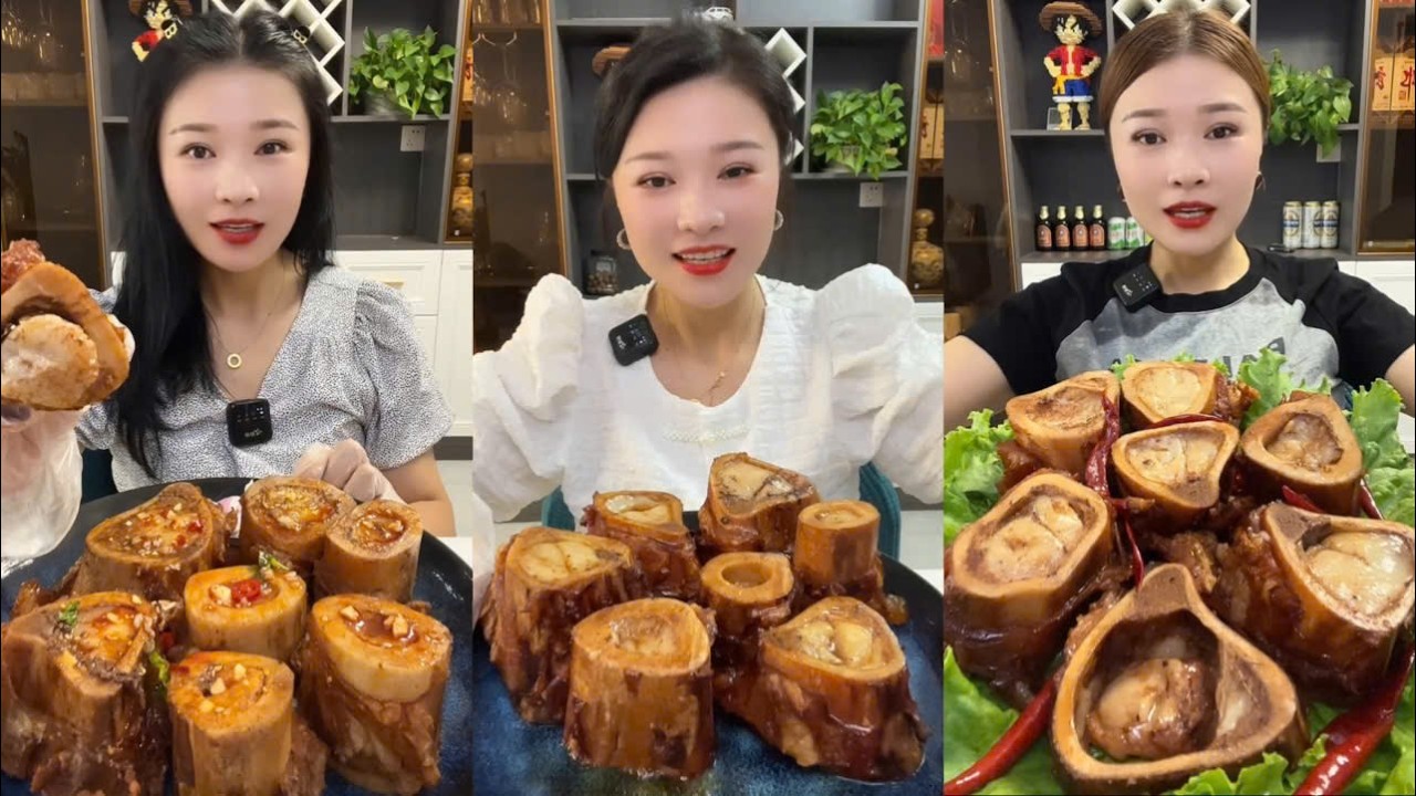 Mukbang bone marrow asmr- 牛骨髓 - 쇠고기 골수 - 牛骨髄 - thánh ăn tủy xương #2243 Jin Jin Official