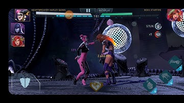 Injustice 2 Mobile - AoC Heroic 4 Solo Raid - Rvn/HBHQ vs Boss Starfire