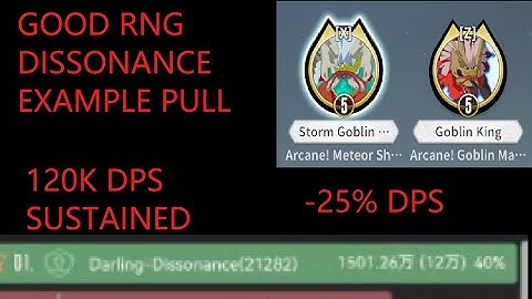 120k sustained dps on beat performer - Capped Dissonance good RNG pull example