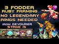 Iron Devourer Stage 15 ( NO LEGENDARY RING ) 3 Fodder Ruby Farming | Seven Knights:ReBirth