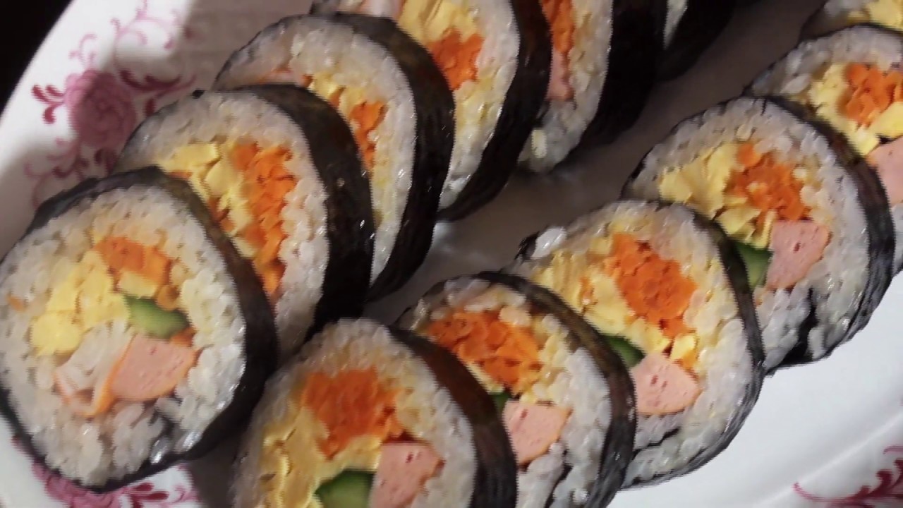 Kimbap easy recipe (Gimbap) YouTube