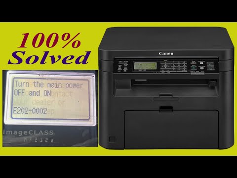 Canon ImageClass MF 212w Error code E202-0002 Solution