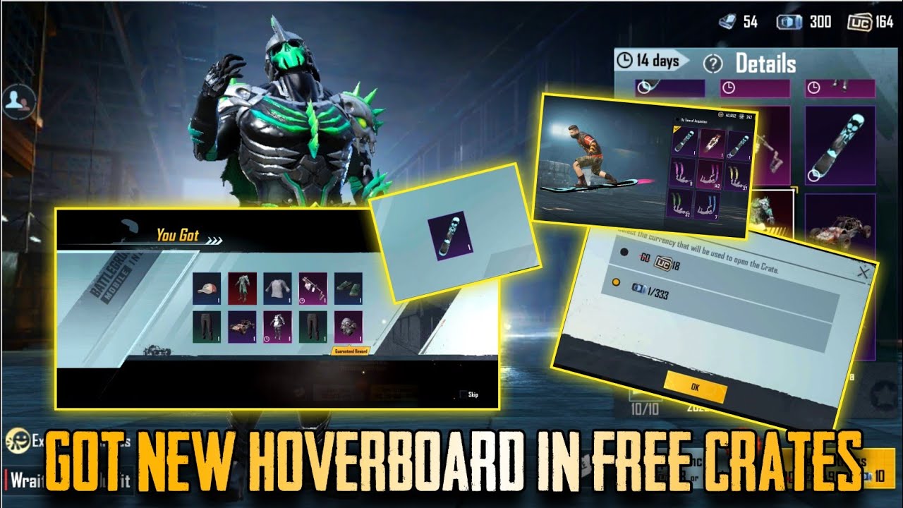 BGMI NEW CLASSIC CRATE OPENING | 300 CLASSIC CRATES | GOT NEW HOVERBOARD IN FREE CRATES