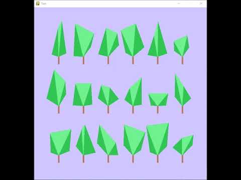 PyGame: Trees, Stones, Clouds + Code! (Random Polygons)