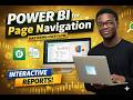 Create  Page Navigation in Power BI like A Pro - Beginners Tutorial.