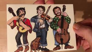 Mechanische Karte Musikanten Bärenpresse