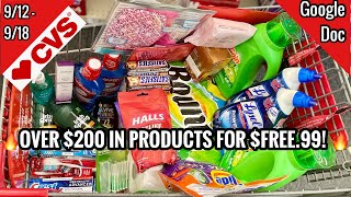 CVS Free \& Cheap Coupon Deals \& Haul | 9\/12 - 9\/18 | $200 IN PRODUCTS FOR FREE! 🔥