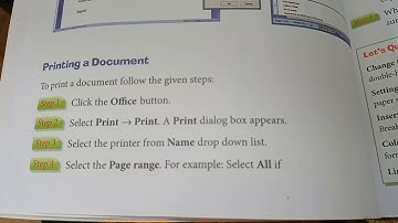Class-6 Computer Chapter-4 Part-8 More on Word 2007(Printing a Document)