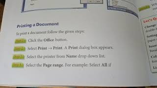 Class-6 Computer Chapter-4 Part-8 More on Word 2007(Printing a Document)