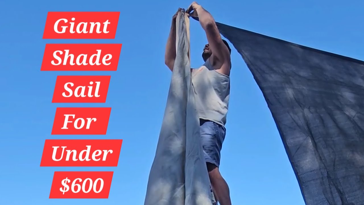 Building a budget shade sail to prepare for an Arizona Summer.
