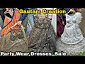 Party Wear Dresses खरीदे सीधा फैक्ट्री से | Fancy Crop Top &amp; Gown Collection 2023 | Gautam Creation