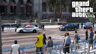 GTA 5 Secret Service Escorting President Elect Trump & President Obama To The Inauguration Ceremony