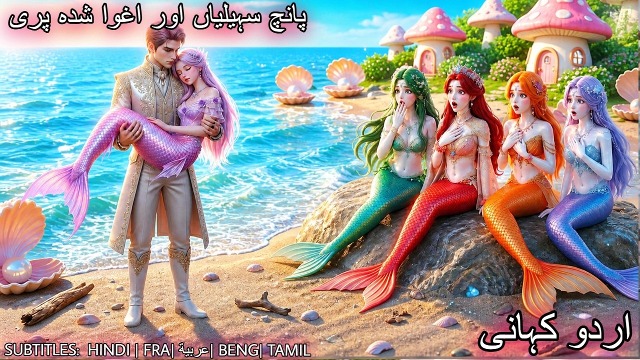 Five Mermaids and their Trapped Friend 💔| Hindi Urdu Fairy Tale ✨| Magical Mermaid Story #fairytales