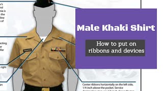 Placing Ribbons\/Devices on Male Khaki Uniform