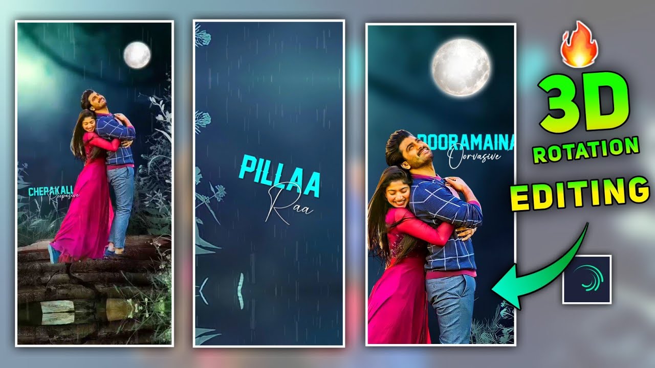 Awesome 3D Camera Rotation Video Editing in Alight motion Trending love ...