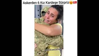 Askerden 6 Kız Kardeşe Sürpriz😍🇹🇷#kalbinesaklabeni#short #shortvideo#ask#video #videos#youtubeshorts