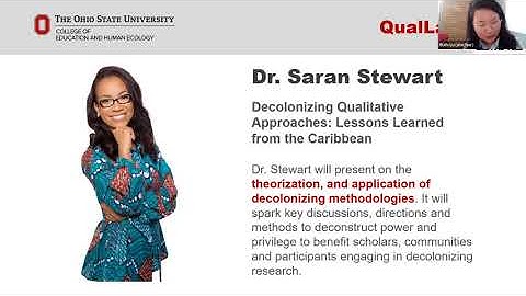 QualLab Lunch Talk: Decolonizing Qualitative Approaches ft. Dr. Saran Stewart