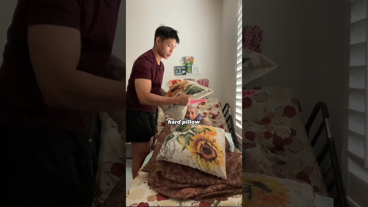 Helping Grandma Get In Bed 