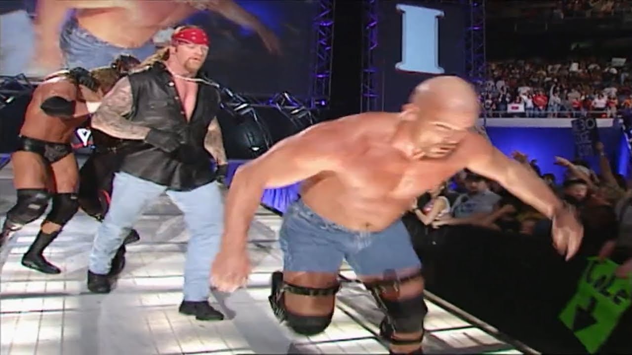 Stone Cold, Triple H, The Undertaker & Kane Brawl Off The Air