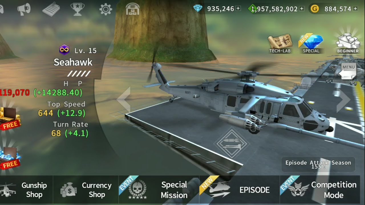 Gunship Battle: SEAHAWK attack helicopter gameplay..