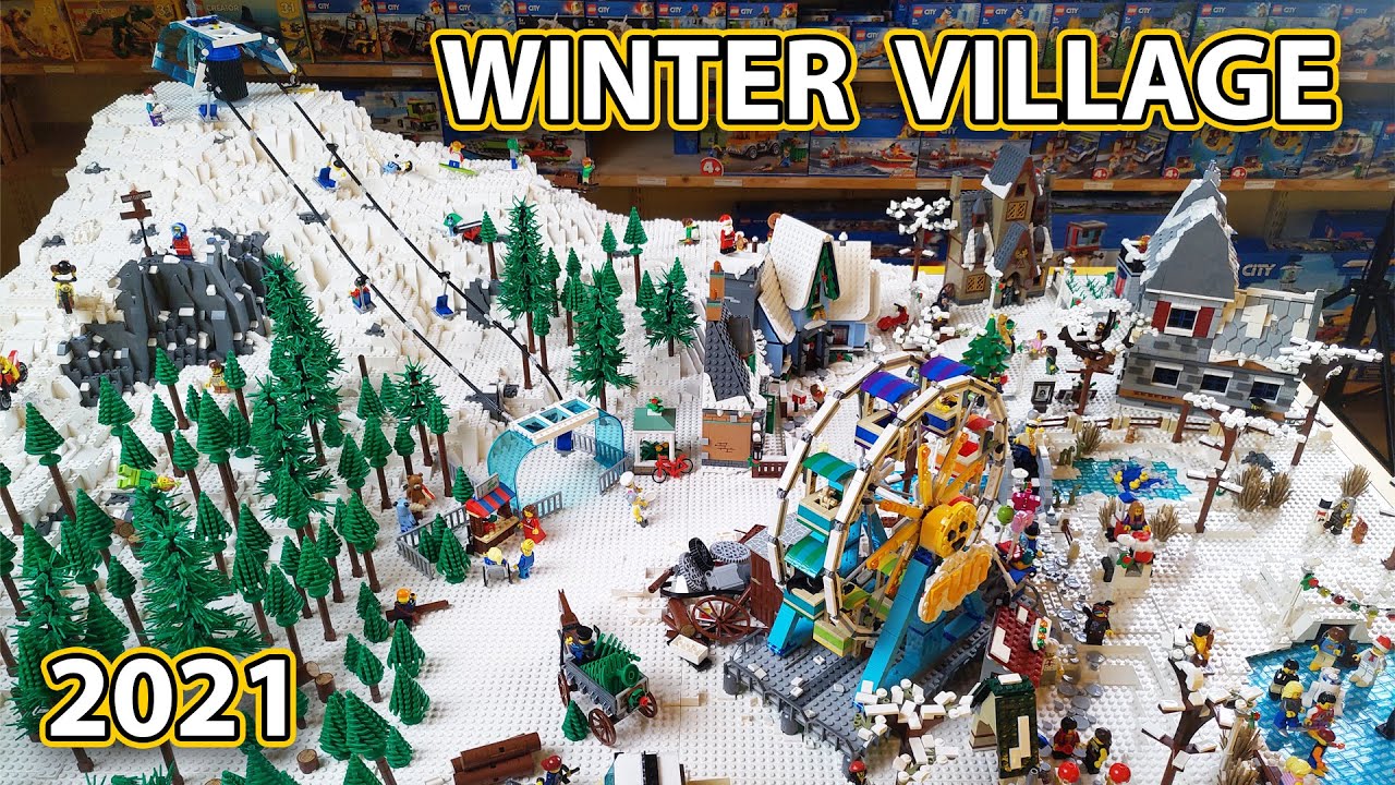 rigdom Produktionscenter En trofast LEGO MOC 2021 Winter Village & Ski Mountain - YouTube