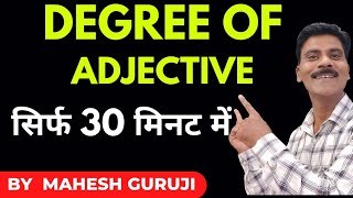 Degree of Adjectives| Degree in English grammar|positive,comparitive,superlative| comparison degree.