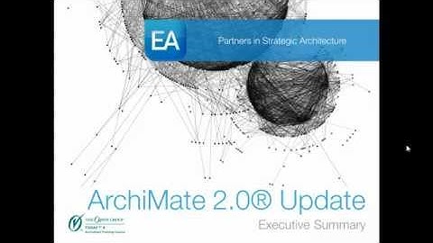 Archimate®2.0 Update Executive Summary 2012