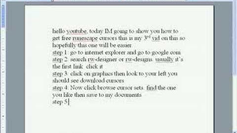HowTo free runescape cursors guide bobafett6656