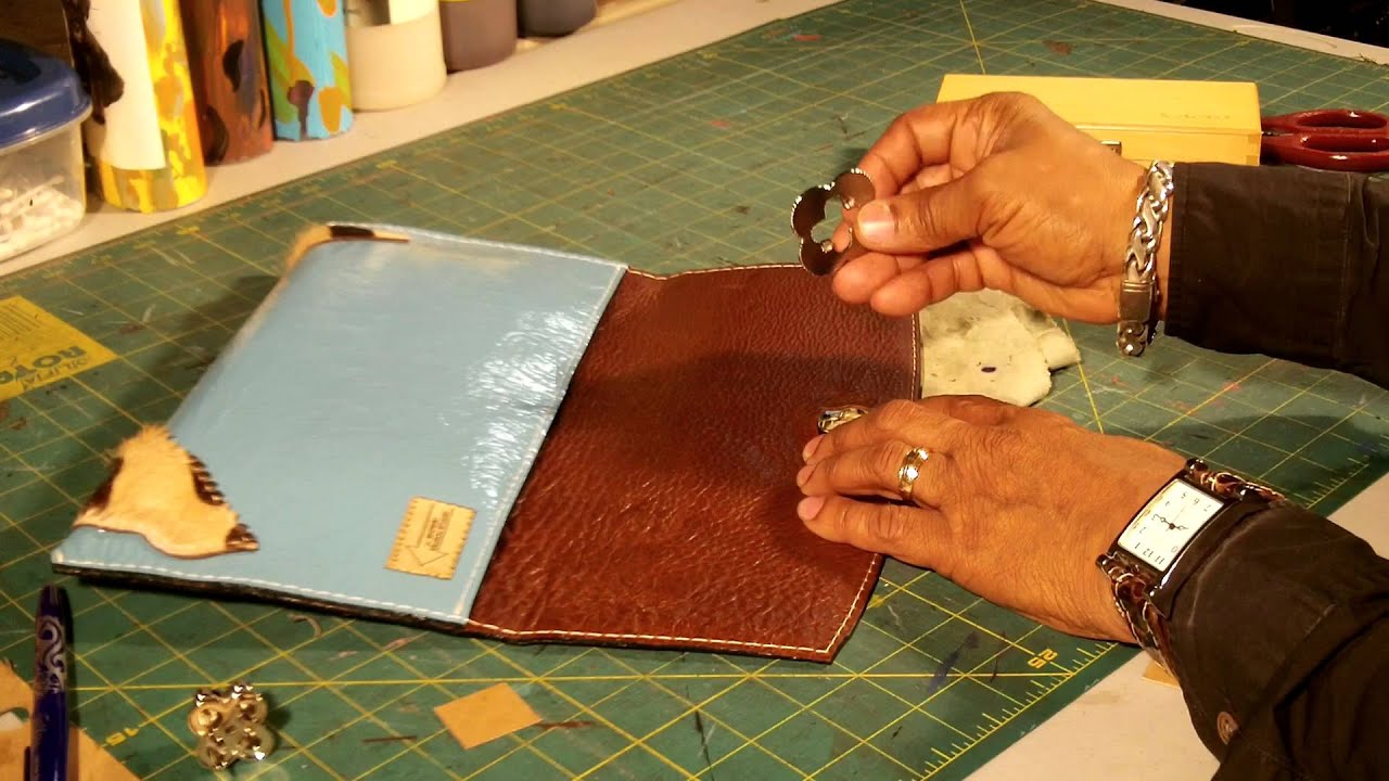 How To Make A Leather Clutch Bag Part 5 of 5 - YouTube