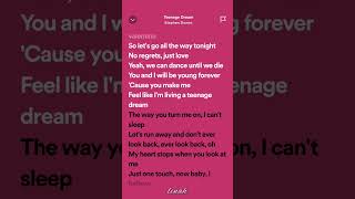 Stephen Dawes- Teenage Dream #lyrics #shorts
