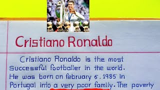 Cristiano Ronaldo Biography | Profile/Story Writing On Ronaldo