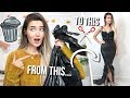 MAKING A DRESS OUT OF TRASH BAGS... I'M SHOOK.