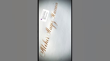 Copperplate calligraphy, tutorial: how I write your name #meher