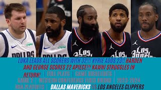 Doncic-Irving-Harden-George-Leonard Plays│Full Game Highlights│Mavs vs Clippers April 23, 2024