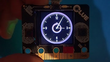 Adafruit CLUE nRF52840 & CircuitPython - Analog clock