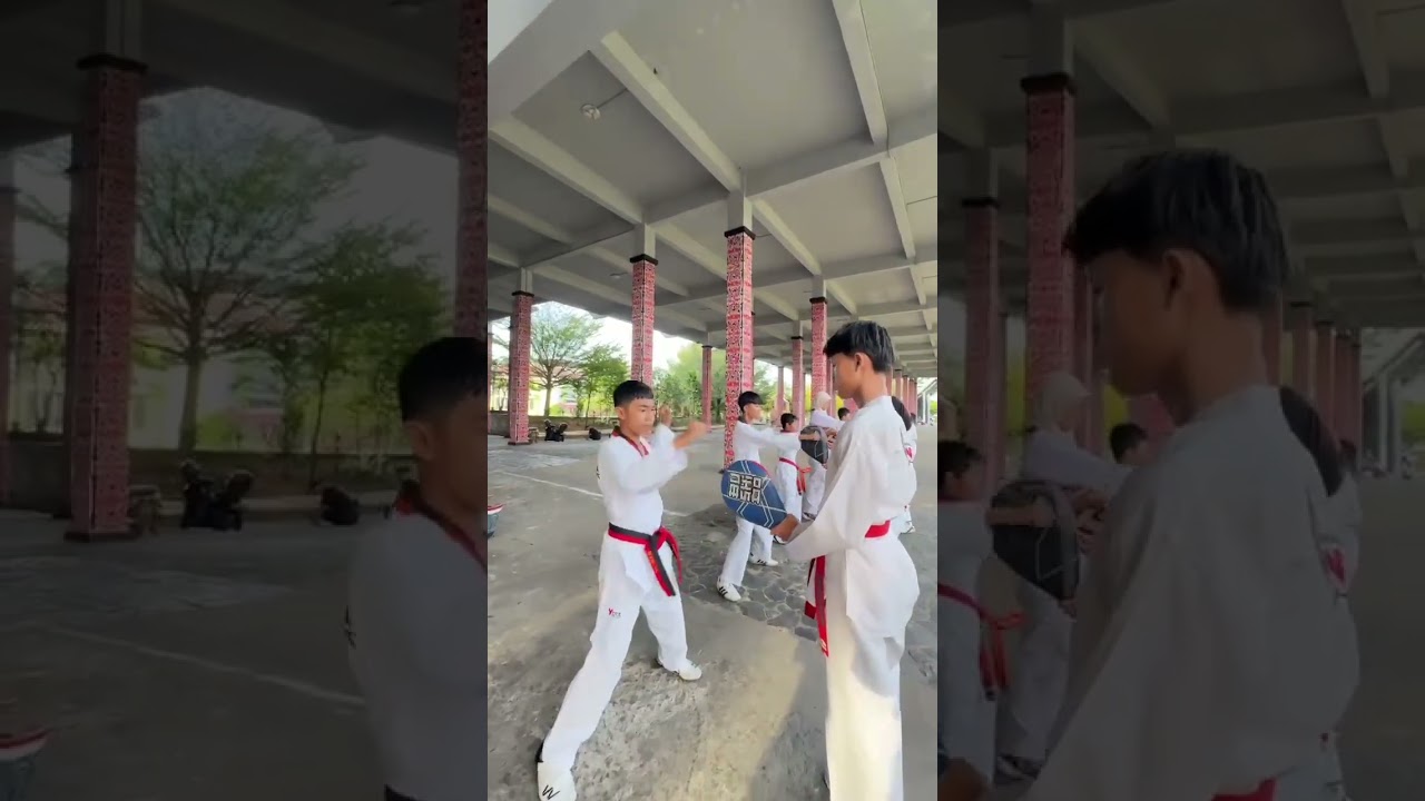 Latihan club Sabuk merah  sampai sabuk hitam  NINE Taekwondo champion