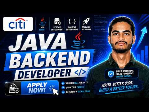 Citi Hiring Java Backend Developer 2026 🔥 Freshers Eligible | Pune Jobs | Software Developer Role